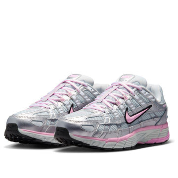 NIKE P-6000 PURE PLATINUM METALLIC SILVER BLACK PINK (WOMEN'S)