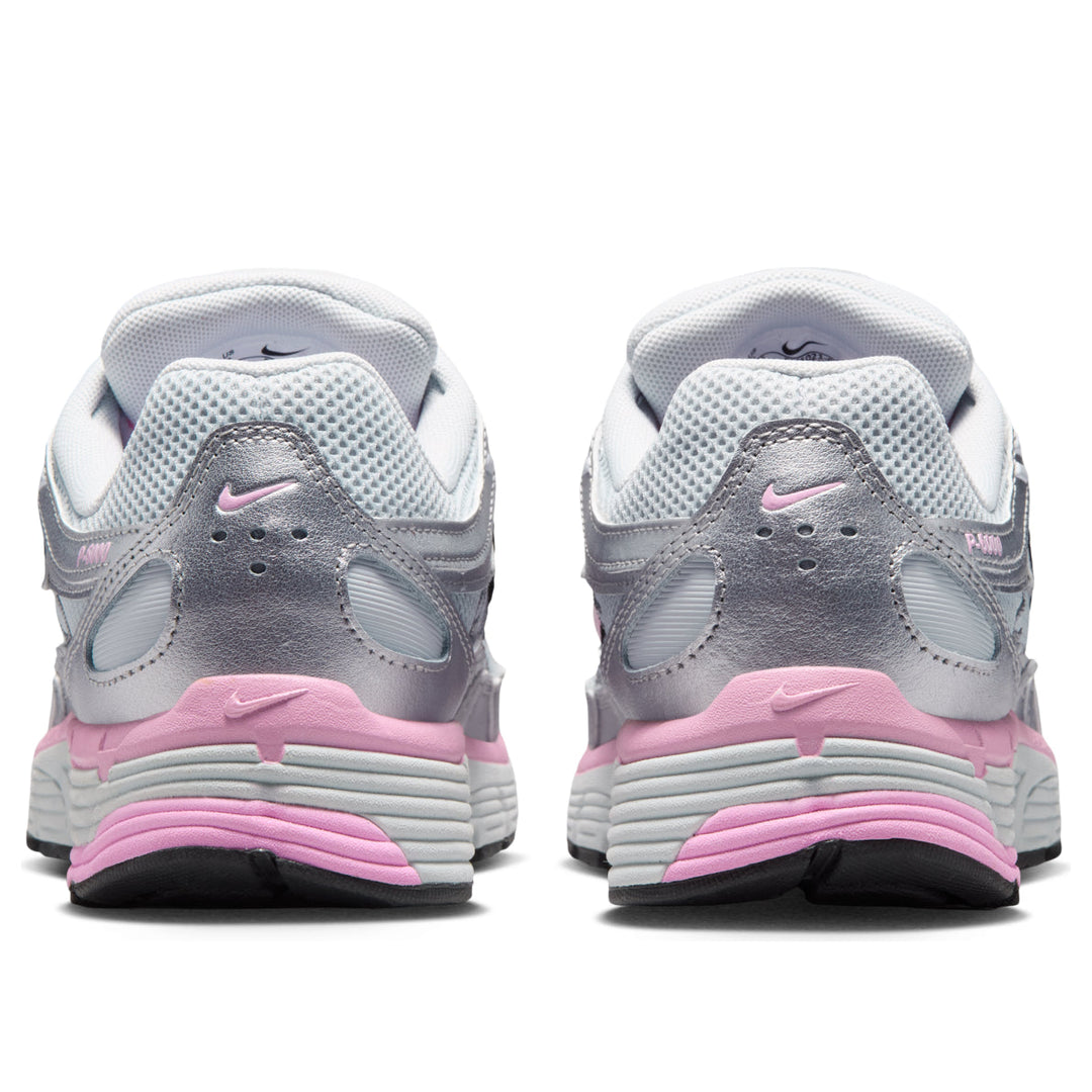 NIKE P-6000 PURE PLATINUM METALLIC SILVER BLACK PINK (WOMEN'S)