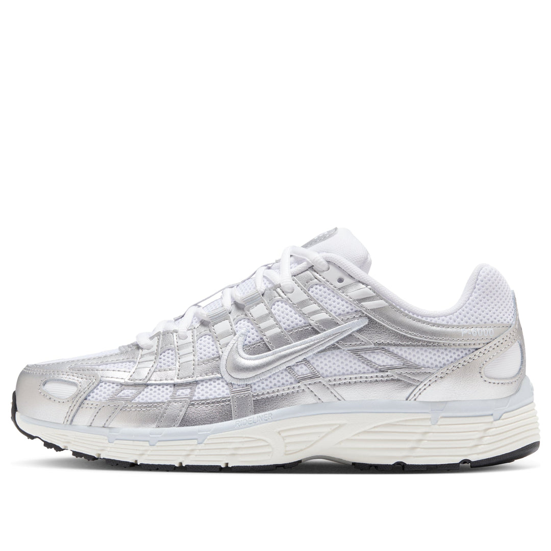 NIKE P-6000 WHITE BLUE TINT SAIL METALLIC SILVER (WOMEN'S) — Stock