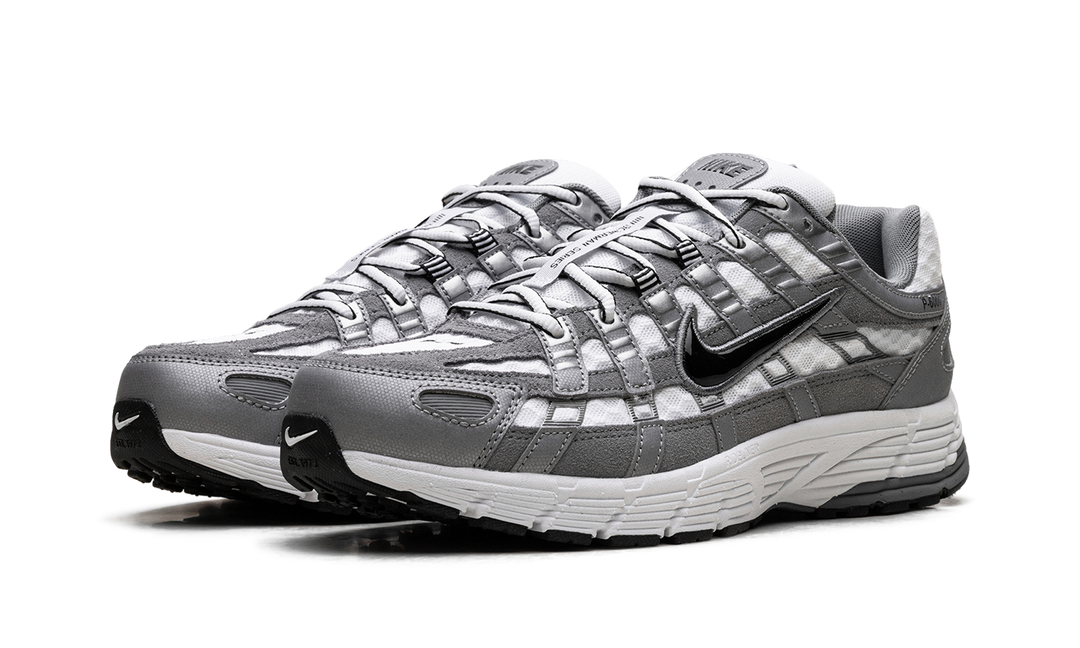 NIKE P-6000 WHITE METALLIC COOL GREY BLACK