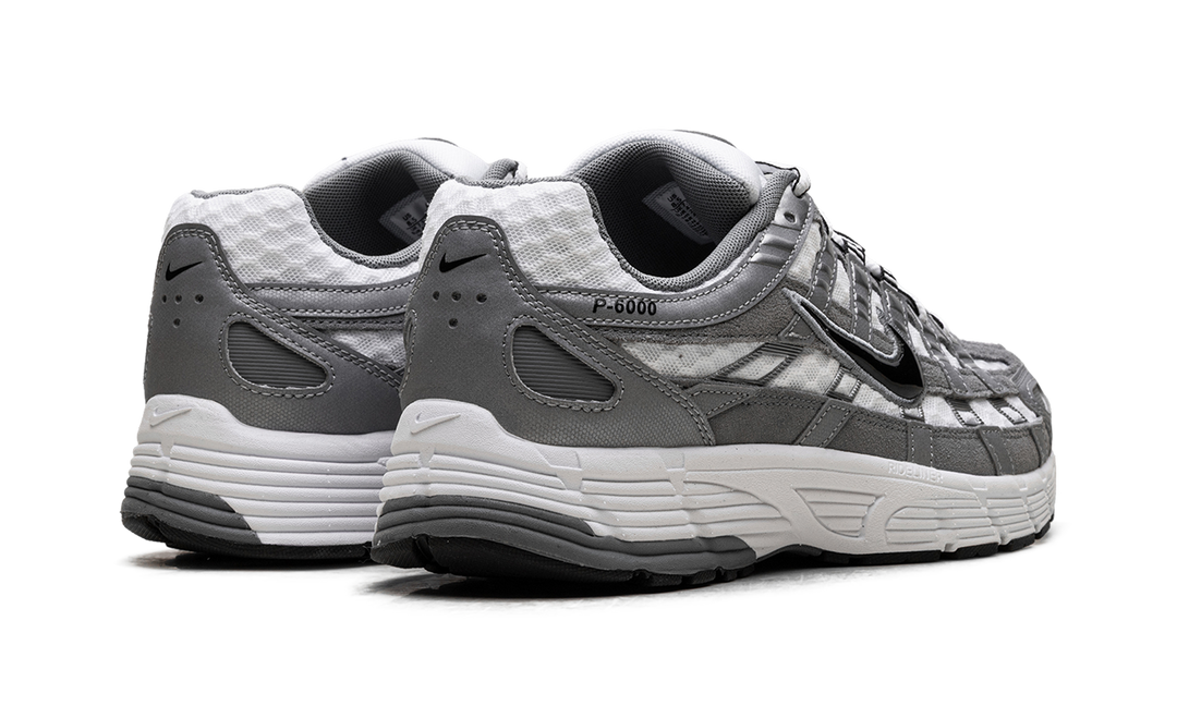 NIKE P-6000 WHITE METALLIC COOL GREY BLACK