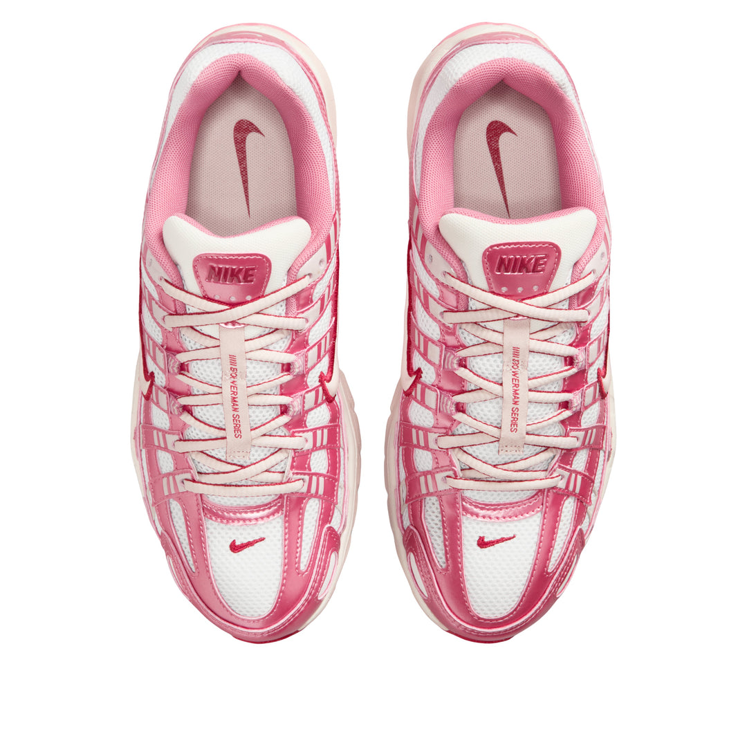 NIKE P-6000 WHITE SILT RED PEONY (WOMEN&