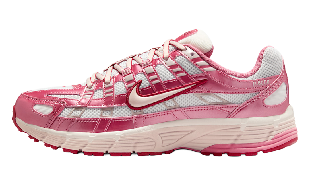NIKE P-6000 WHITE SILT RED PEONY (WOMEN&