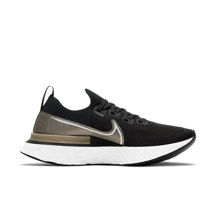 NIKE REACT INFINITY RUN FLYKNIT METALLIC GOLD SILK WOMENS