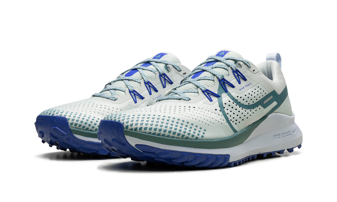 NIKE REACT PEGASUS TRAIL 4 LIGHT SILVER RACER BLUE FOOTBALL GREY MINERAL TEAL