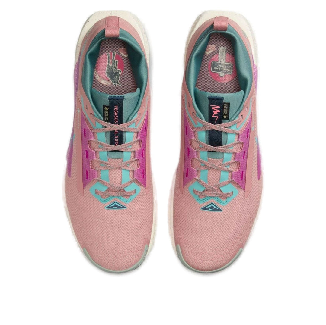 NIKE REACT PEGASUS TRAIL 5 GORE-TEX RED STARDUST GREEN FROST