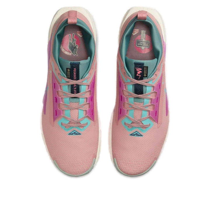 NIKE REACT PEGASUS TRAIL 5 GORE-TEX RED STARDUST GREEN FROST