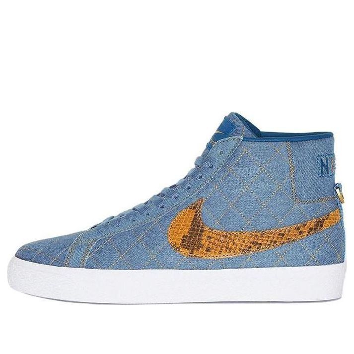 NIKE SB BLAZER MID X SUPREME DENIM BLUE — Stock 