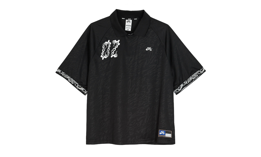 NIKE SB DRI-FIT JACQUARD SKATE TOP BLACK/BLACK/WHITE
