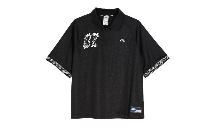 NIKE SB DRI-FIT JACQUARD SKATE TOP BLACK/BLACK/WHITE