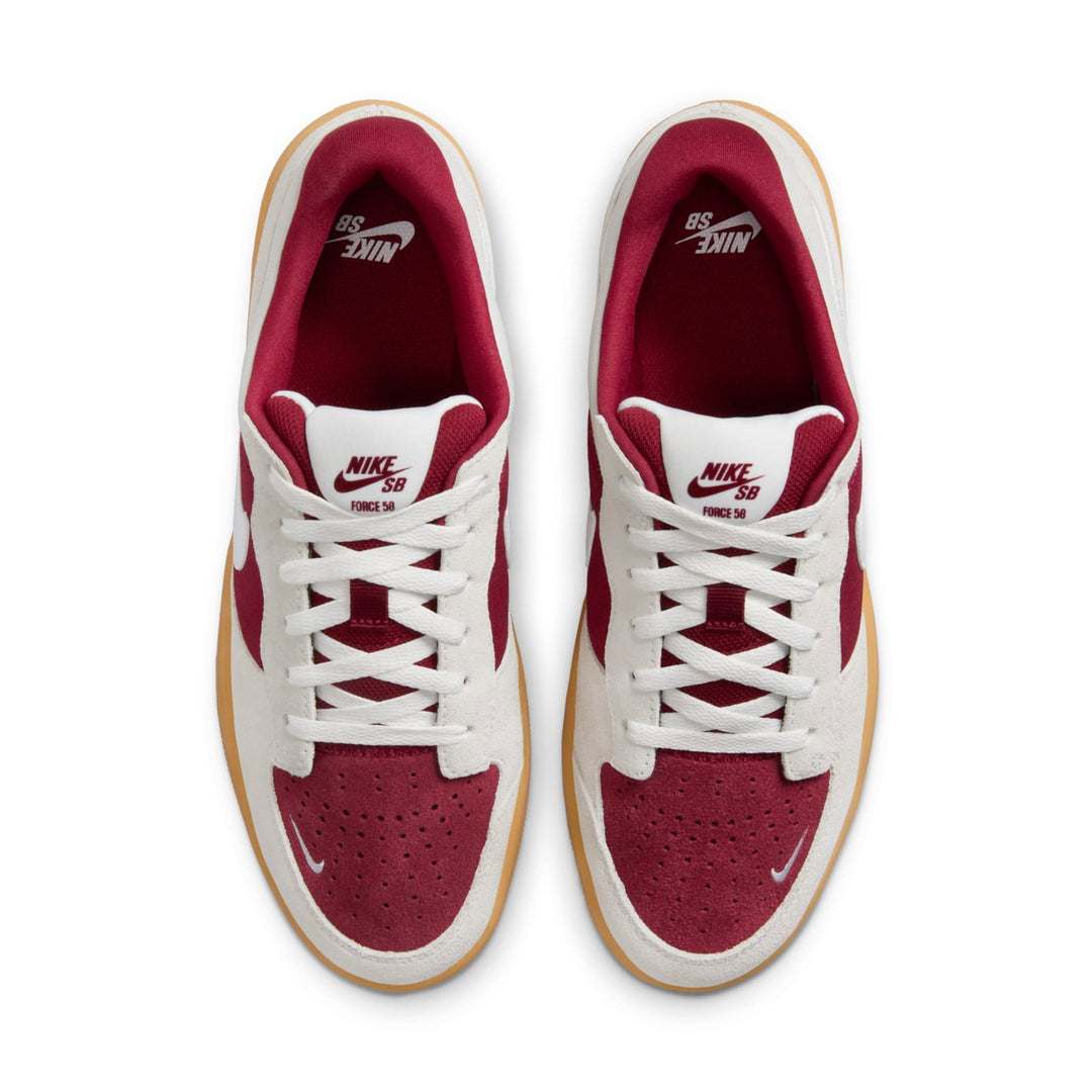 NIKE SB FORCE 58 TEAM RED GUM LIGHT BROWN