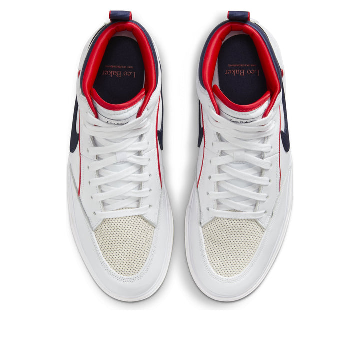 NIKE SB REACT LEO PRM WHITE MIDNIGHT NAVY