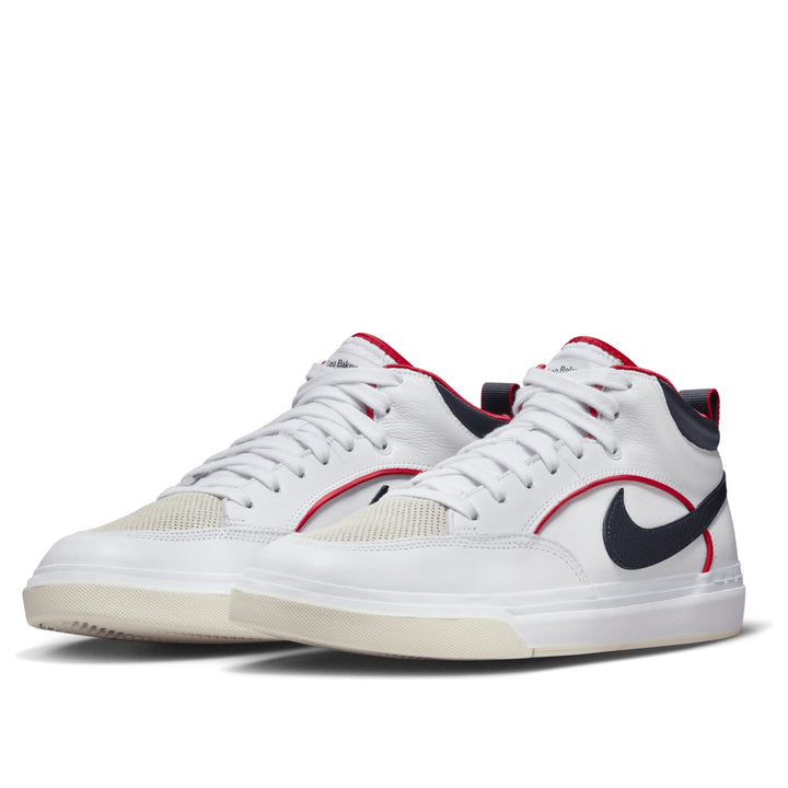 NIKE SB REACT LEO PRM WHITE MIDNIGHT NAVY