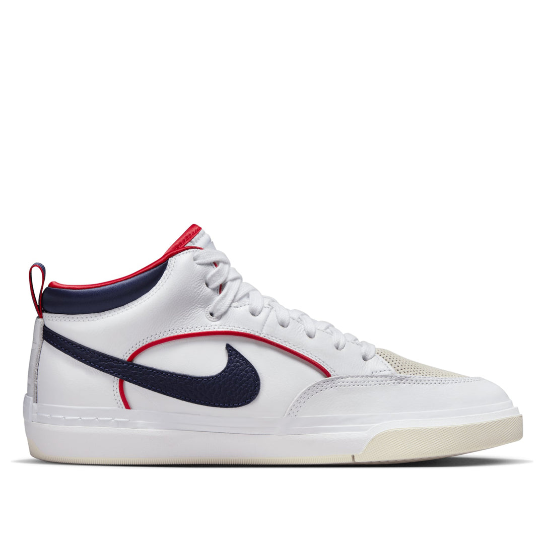 NIKE SB REACT LEO PRM WHITE MIDNIGHT NAVY