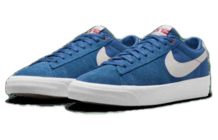 NIKE SB ZOOM BLAZER LOW PRO GT COURT BLUE UNIVERSITY RED