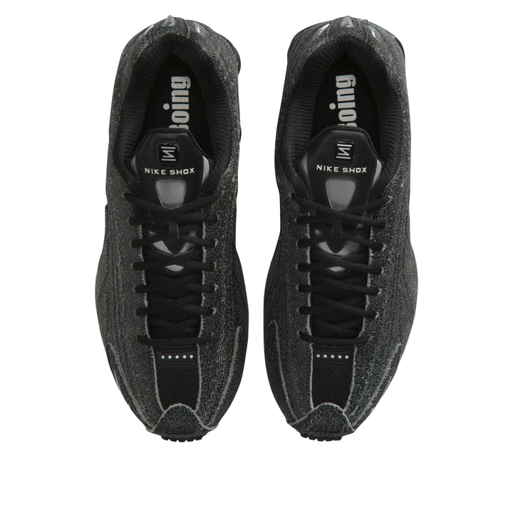 NIKE SHOX R4 BLACK DISTRESSED LEATHER