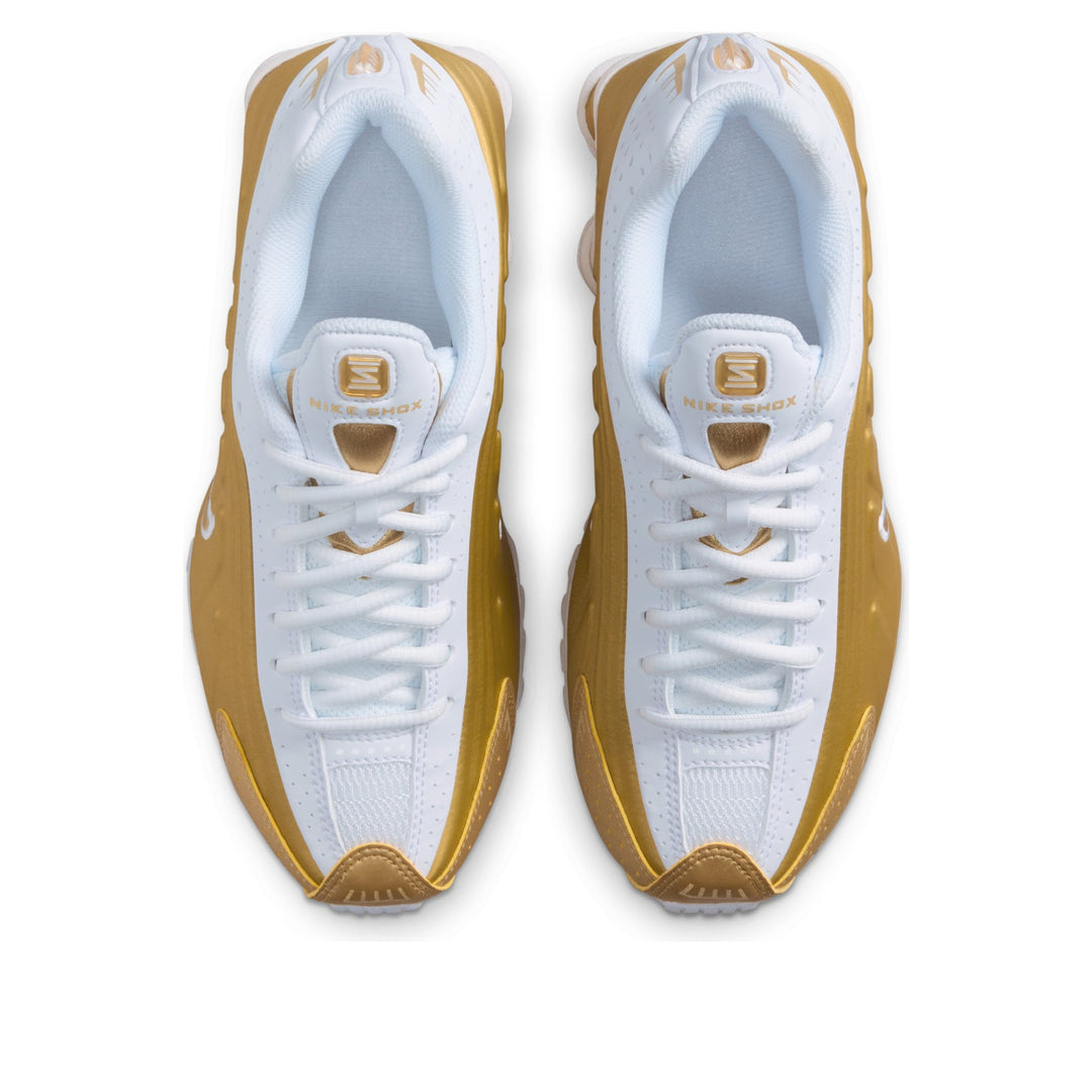 NIKE SHOX R4 METALLIC GOLD WHITE GS
