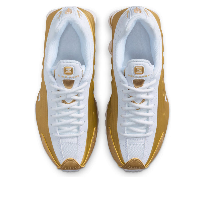 NIKE SHOX R4 METALLIC GOLD WHITE GS