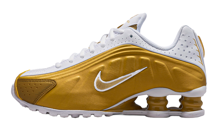 NIKE SHOX R4 METALLIC GOLD WHITE GS