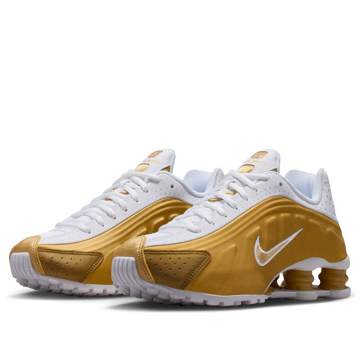 NIKE SHOX R4 METALLIC GOLD WHITE GS