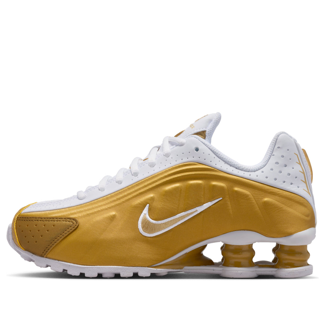 NIKE SHOX R4 METALLIC GOLD WHITE GS