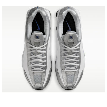 NIKE SHOX R4 METALLIC SILVER DEEP ROYAL BLUE — Stock