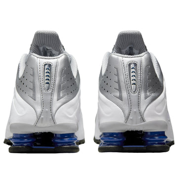 NIKE SHOX R4 METALLIC SILVER DEEP ROYAL BLUE — Stock