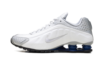 NIKE SHOX R4 METALLIC SILVER DEEP ROYAL BLUE — Stock