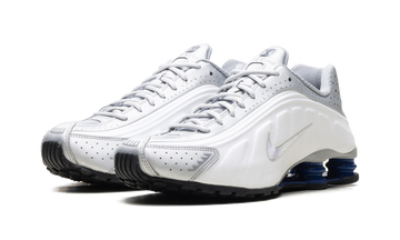 NIKE SHOX R4 METALLIC SILVER DEEP ROYAL BLUE — Stock