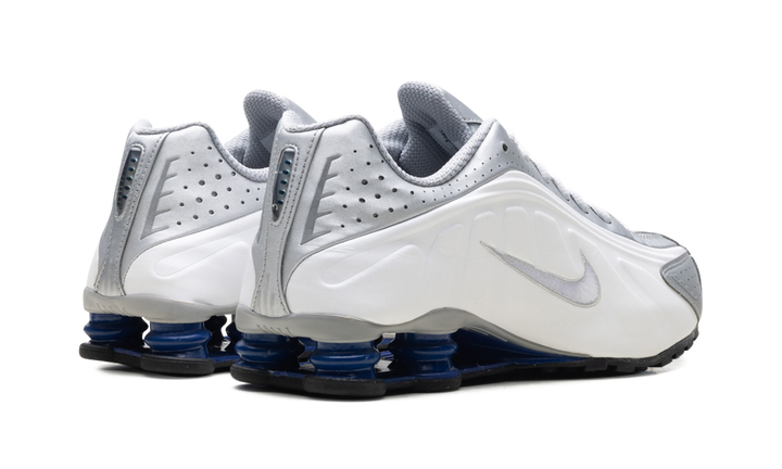 NIKE SHOX R4 METALLIC SILVER DEEP ROYAL BLUE