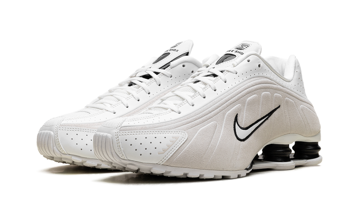 NIKE SHOX R4 WHITE BLACK SUEDE WOMENS