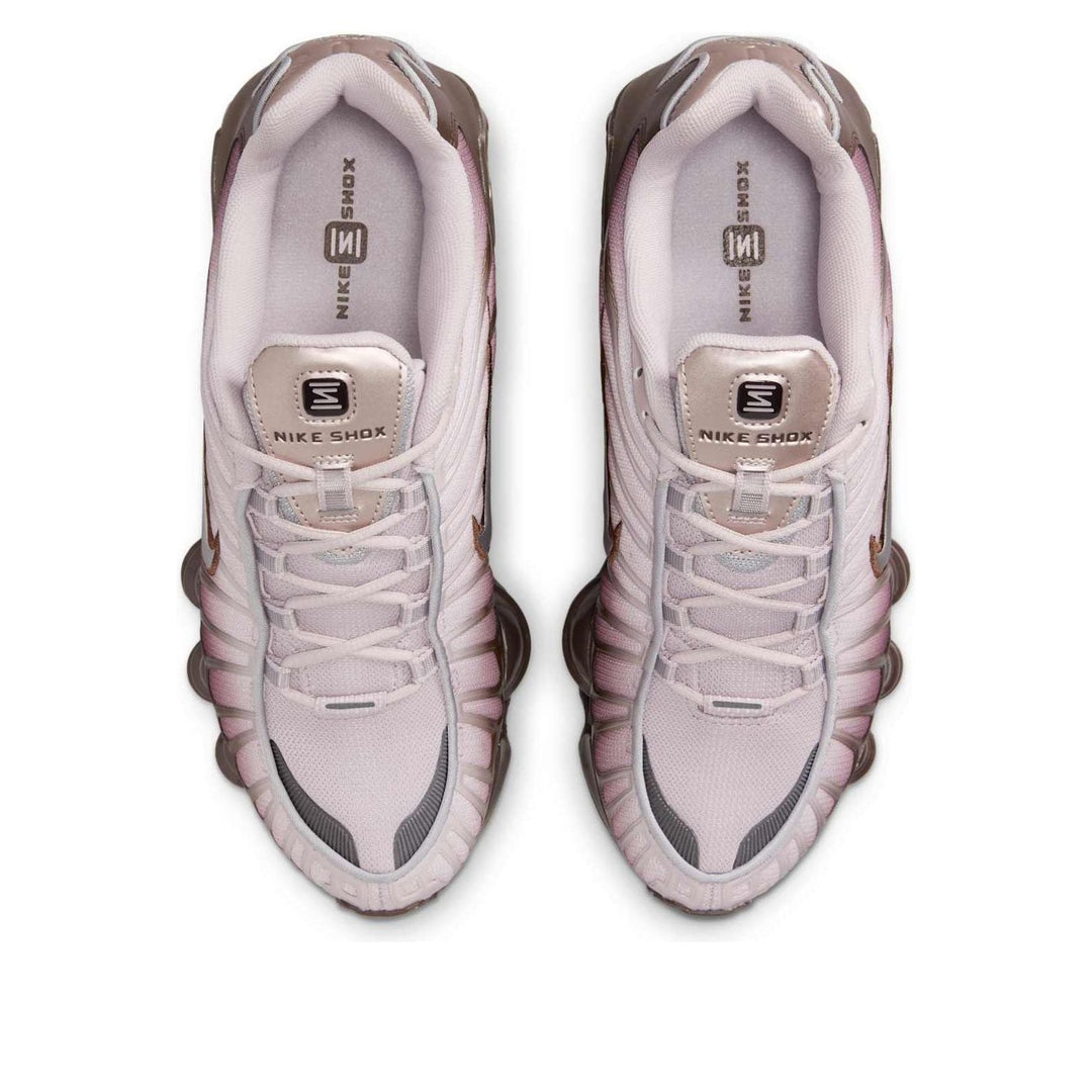 NIKE SHOX TL BAROQUE BROWN PLATINUM VIOLET METALLIC SILVER (WOMEN&