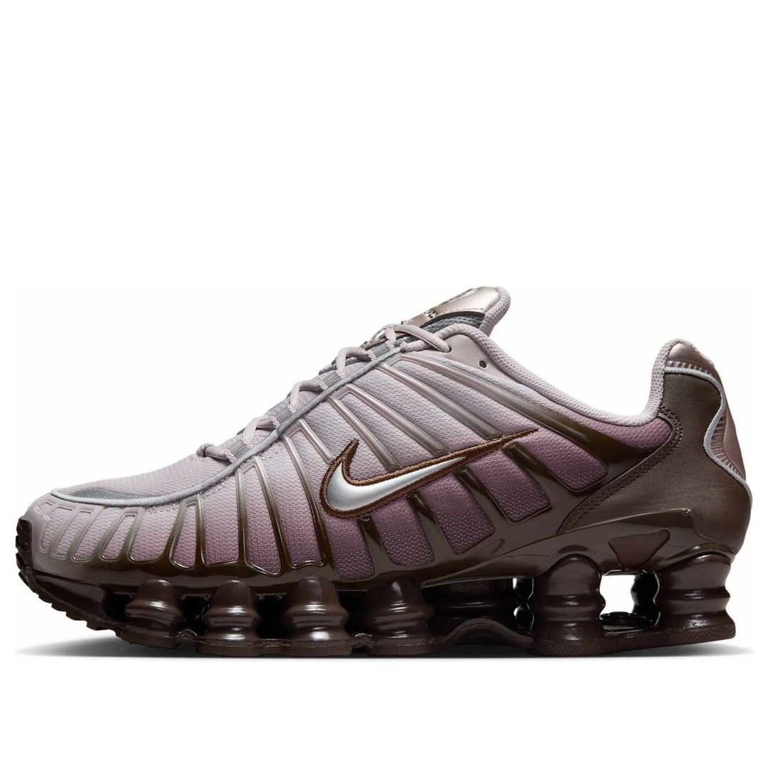 NIKE SHOX TL BAROQUE BROWN PLATINUM VIOLET METALLIC SILVER (WOMEN&