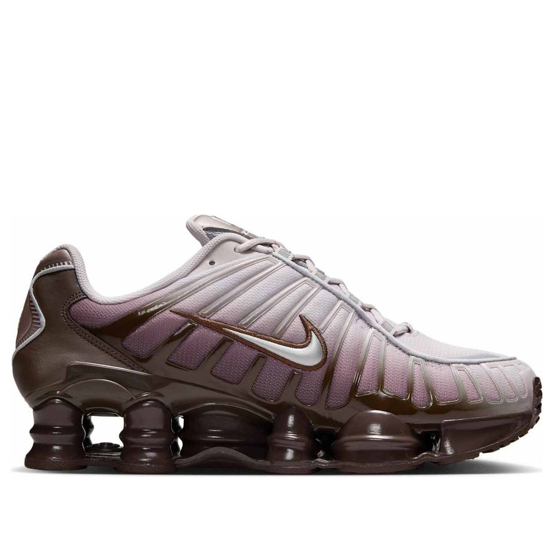 NIKE SHOX TL BAROQUE BROWN PLATINUM VIOLET METALLIC SILVER (WOMEN&