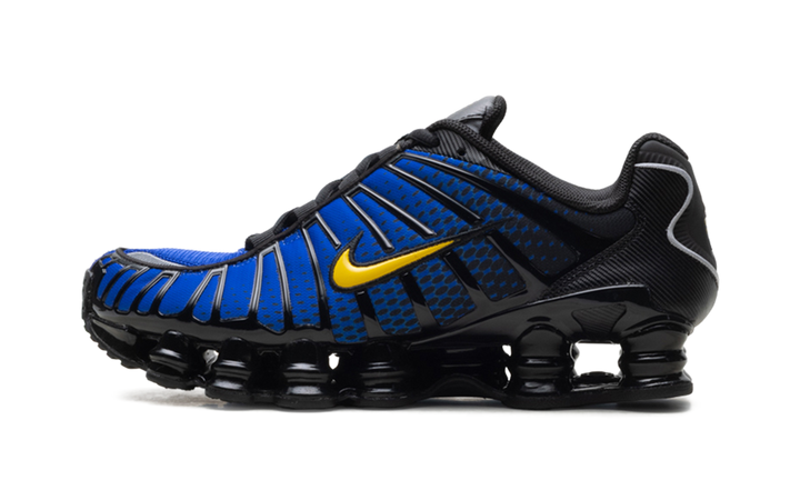 NIKE SHOX TL BLACK LYON BLUE VARSITY MAIZE