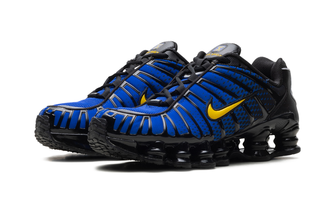 NIKE SHOX TL BLACK LYON BLUE VARSITY MAIZE