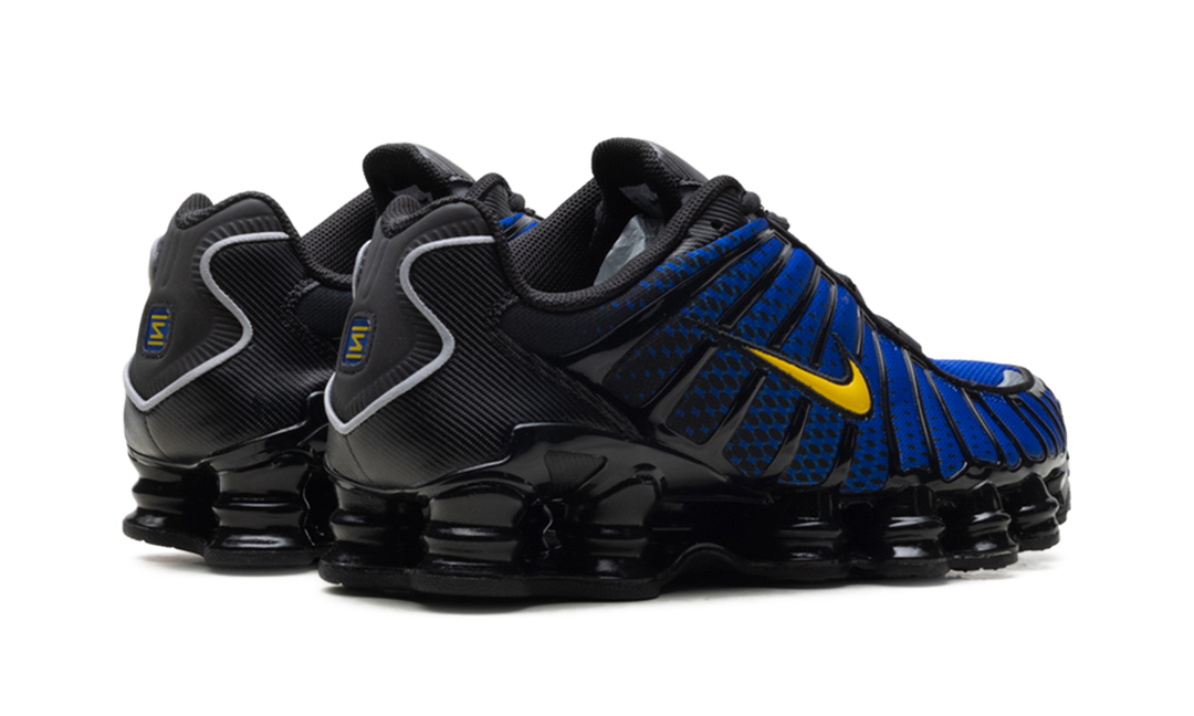 NIKE SHOX TL BLACK LYON BLUE VARSITY MAIZE