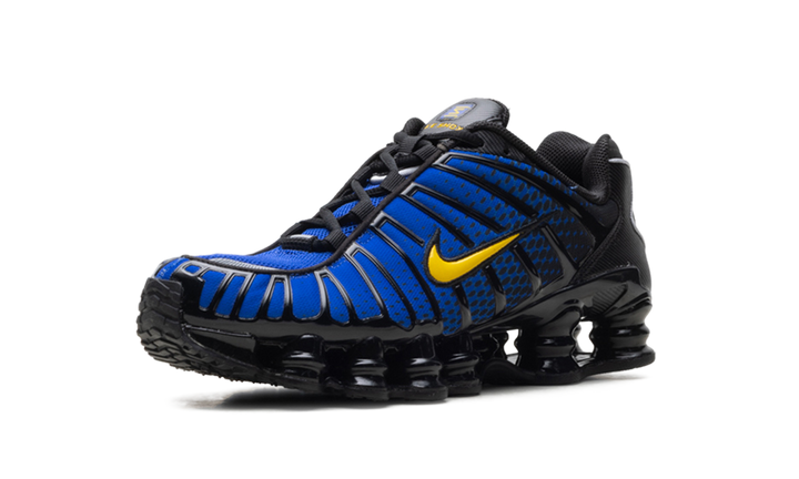 NIKE SHOX TL BLACK LYON BLUE VARSITY MAIZE