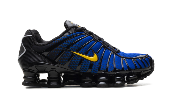 NIKE SHOX TL BLACK LYON BLUE VARSITY MAIZE
