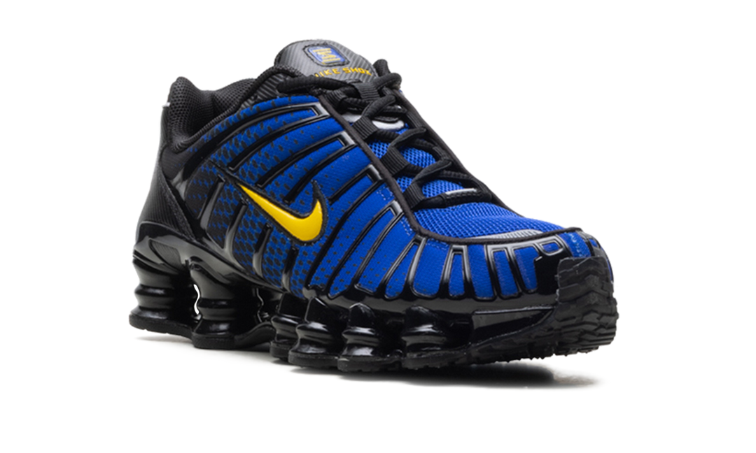 NIKE SHOX TL BLACK LYON BLUE VARSITY MAIZE