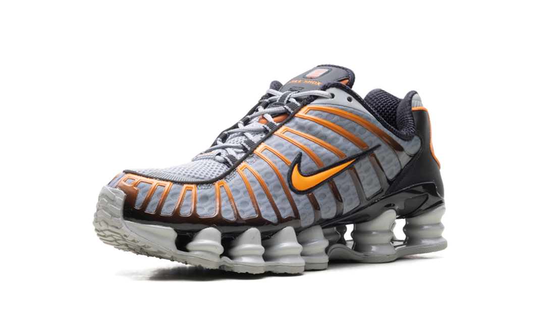 NIKE SHOX TL LIGHT SMOKE GREY BLACK BRIGHT MANDARIN