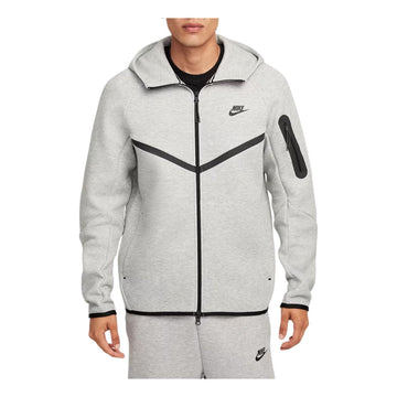 NIKE SPORTSWEAR TECH FLEECE FULL ZIP HOODIE DARK GREY HEATHER — Stock