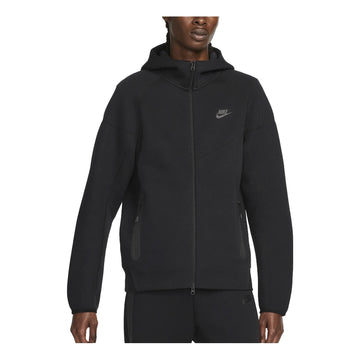 NIKE SPORTSWEAR TECH FLEECE WINDRUNNER FULL-ZIP HOODIE BLACK/BLACK — Stock