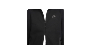 NIKE SPORTSWEAR TECH FLEECE WINDRUNNER FULL-ZIP HOODIE BLACK/BLACK — Stock