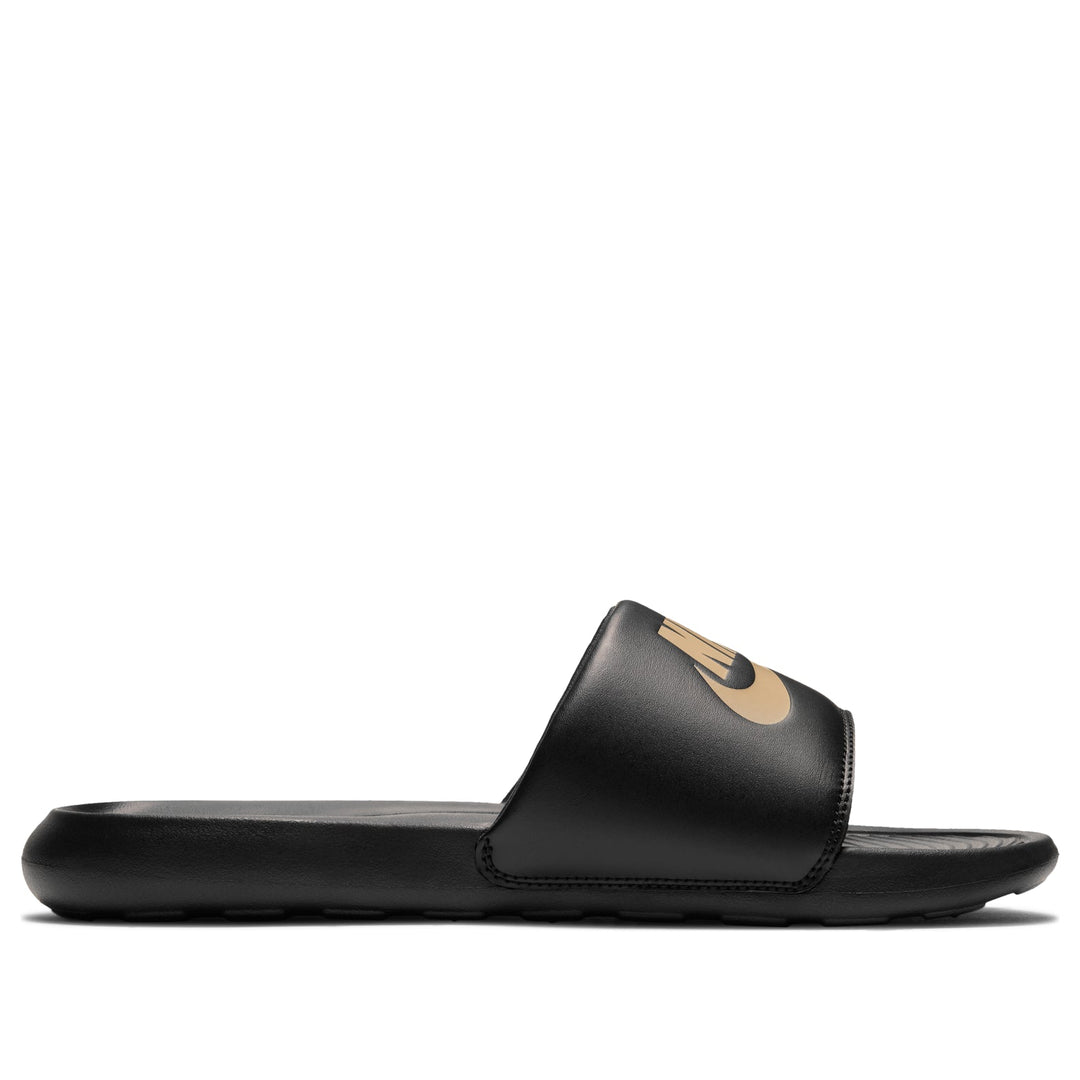 NIKE VICTORI ONE SLIDE BLACK METALLIC GOLD