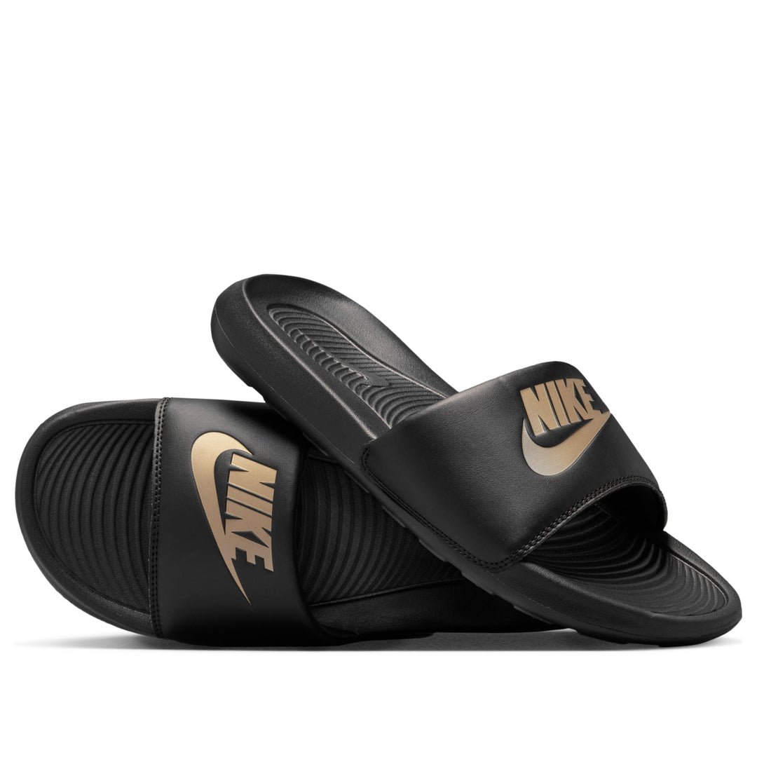 NIKE VICTORI ONE SLIDE BLACK METALLIC GOLD