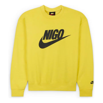 NIKE X NIGO NRG FLEECE CREW SWEATSHIRT YELLOW — Stock