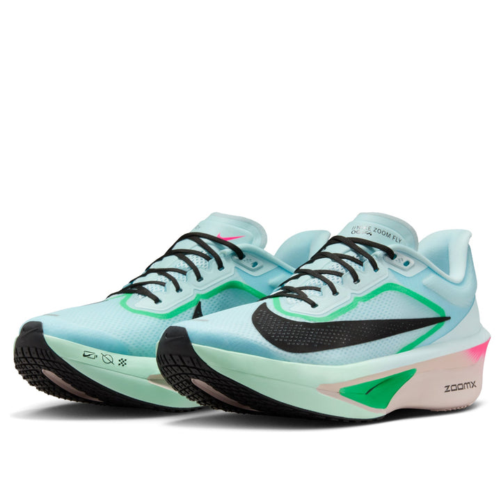 NIKE ZOOM FLY 6 GLACIER ICE HYPER PINK GREEN SHOCK BLACK