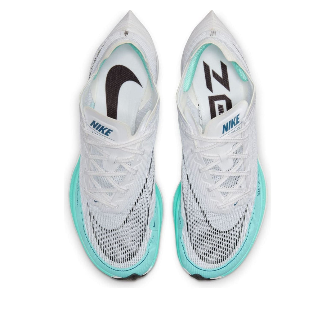 NIKE ZOOMX VAPORFLY NEXT% 2 WHITE AURORA GREEN WOMENS