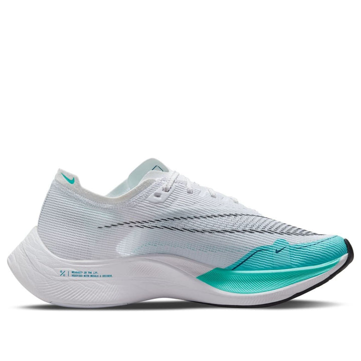 NIKE ZOOMX VAPORFLY NEXT% 2 WHITE AURORA GREEN WOMENS